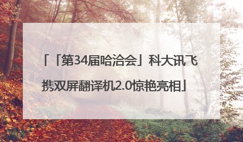 「第34届哈洽会」科大讯飞携双屏翻译机2.0惊艳亮相