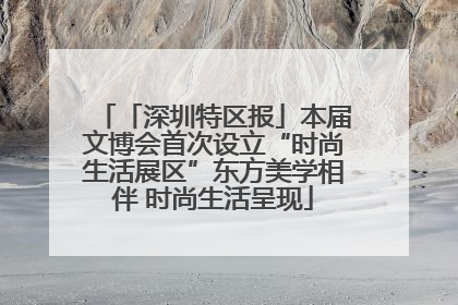「深圳特区报」本届文博会首次设立“时尚生活展区”东方美学相伴 时尚生活呈现
