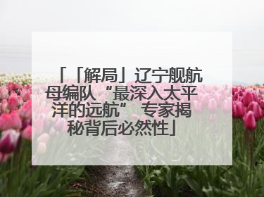 「解局」辽宁舰航母编队“最深入太平洋的远航” 专家揭秘背后必然性