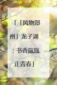 「风物郑州」龙子湖：书香氤氲正青春