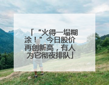 “火得一塌糊涂！”今日股价再创新高，有人为它彻夜排队