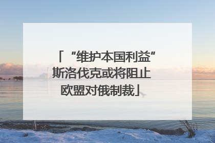 “维护本国利益” 斯洛伐克或将阻止欧盟对俄制裁