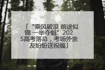 “乘风破浪 前途似锦 一举夺魁”2025高考落幕，考场外亲友纷纷送祝福