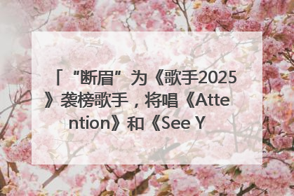 “断眉”为《歌手2025》袭榜歌手，将唱《Attention》和《See You Again》