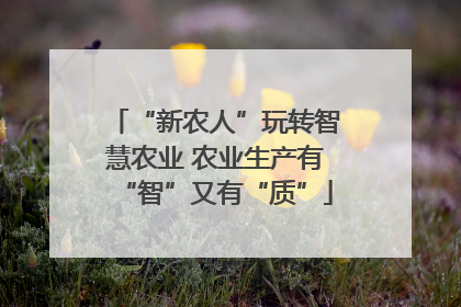 “新农人”玩转智慧农业 农业生产有“智”又有“质”