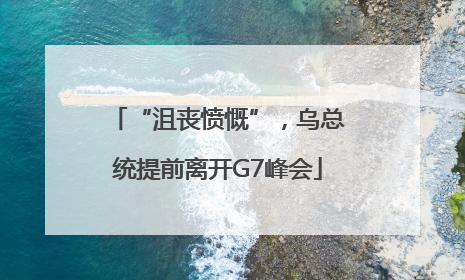“沮丧愤慨”，乌总统提前离开G7峰会