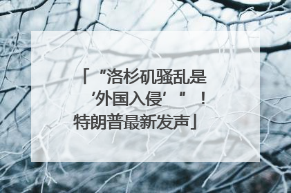 “洛杉矶骚乱是‘外国入侵’”！特朗普最新发声