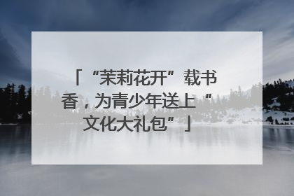 “茉莉花开”载书香，为青少年送上“文化大礼包”