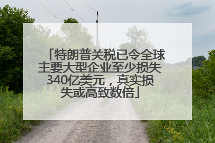 特朗普关税已令全球主要大型企业至少损失340亿美元，真实损失或高致数倍