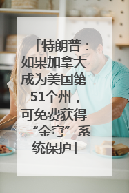 特朗普：如果加拿大成为美国第51个州，可免费获得“金穹”系统保护