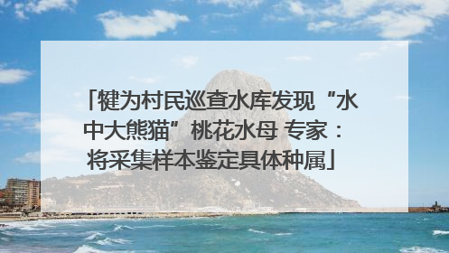 犍为村民巡查水库发现“水中大熊猫”桃花水母 专家：将采集样本鉴定具体种属