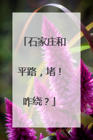 石家庄和平路，堵！咋绕？