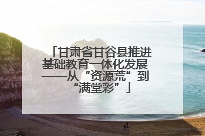 甘肃省甘谷县推进基础教育一体化发展——从“资源荒”到“满堂彩”