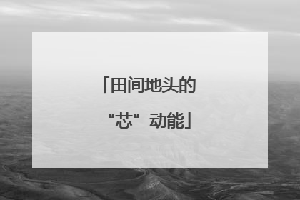田间地头的“芯”动能