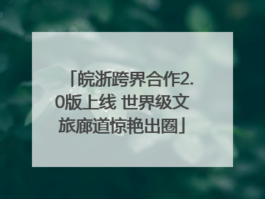 皖浙跨界合作2.0版上线 世界级文旅廊道惊艳出圈