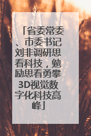 省委常委、市委书记刘非调研思看科技，勉励思看勇攀3D视觉数字化科技高峰