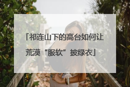 祁连山下的高台如何让荒漠“服软”披绿衣