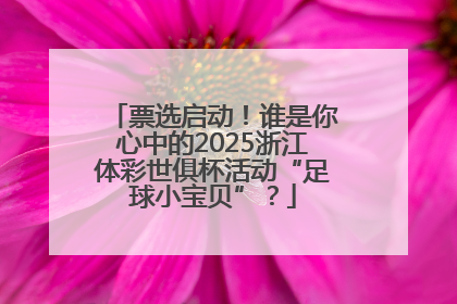 票选启动！谁是你心中的2025浙江体彩世俱杯活动“足球小宝贝”？
