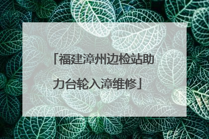 福建漳州边检站助力台轮入漳维修