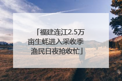 福建连江2.5万亩生蚝进入采收季 渔民日夜抢收忙