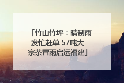 竹山竹坪：晴制雨发忙赶单 57吨大宗茶冒雨启运福建