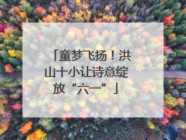 童梦飞扬！洪山十小让诗意绽放“六一”