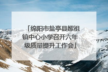 绵阳市盐亭县嫘祖镇中心小学召开六年级质量提升工作会