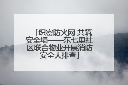 织密防火网 共筑安全墙——东七里社区联合物业开展消防安全大排查
