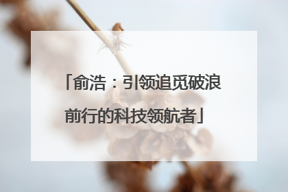 俞浩：引领追觅破浪前行的科技领航者