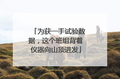 为获一手试验数据，这个班组背着仪器向山顶进发