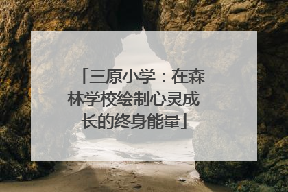 三原小学：在森林学校绘制心灵成长的终身能量