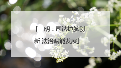 三明：司法护航创新 法治赋能发展
