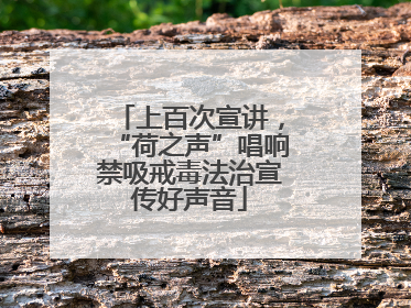 上百次宣讲，“荷之声”唱响禁吸戒毒法治宣传好声音