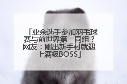 业余选手参加羽毛球赛与前世界第一同组？网友：刚出新手村就遇上满级BOSS