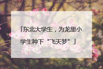东北大学生，为龙里小学生种下“飞天梦”