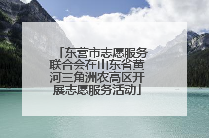 东营市志愿服务联合会在山东省黄河三角洲农高区开展志愿服务活动