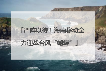 严阵以待！海南移动全力迎战台风“蝴蝶”