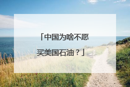 中国为啥不愿买美国石油？