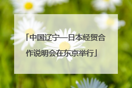 中国辽宁—日本经贸合作说明会在东京举行
