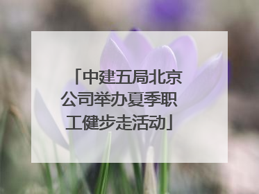 中建五局北京公司举办夏季职工健步走活动