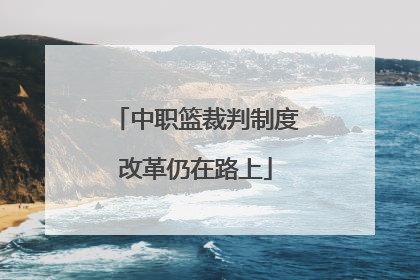 中职篮裁判制度改革仍在路上