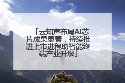 云知声布局AI芯片成果显著，持续推进上市进程助智能终端产业升级