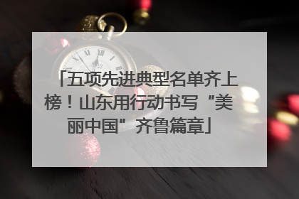 五项先进典型名单齐上榜！山东用行动书写“美丽中国”齐鲁篇章