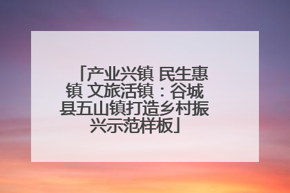 产业兴镇 民生惠镇 文旅活镇：谷城县五山镇打造乡村振兴示范样板
