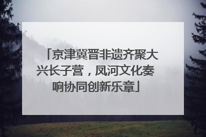 京津冀晋非遗齐聚大兴长子营，凤河文化奏响协同创新乐章