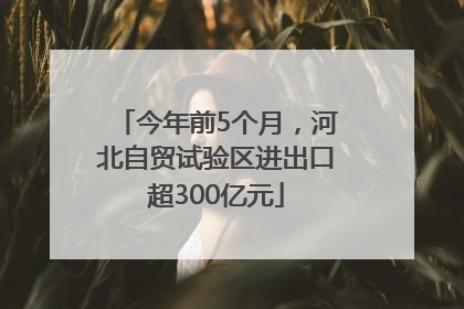 今年前5个月，河北自贸试验区进出口超300亿元