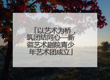 以艺术为桥，筑团结同心—新疆艺术剧院青少年艺术团成立
