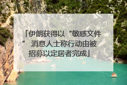 伊朗获得以“敏感文件” 消息人士称行动由被招募以定居者完成