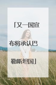 又一国宣布将承认巴勒斯坦国