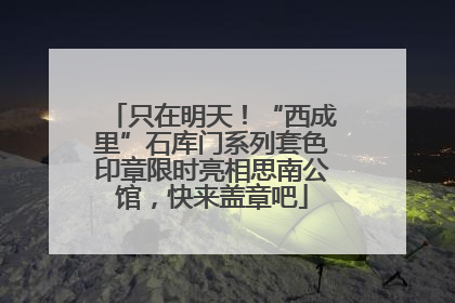 只在明天！“西成里”石库门系列套色印章限时亮相思南公馆，快来盖章吧